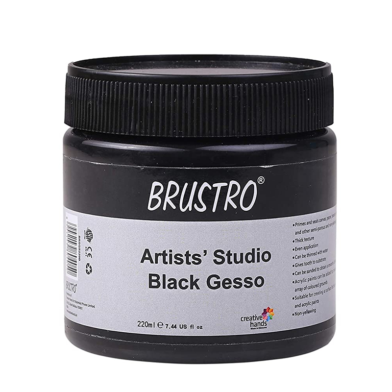 Brustro Studio Black Gesso 220ml (BRSGS220B)