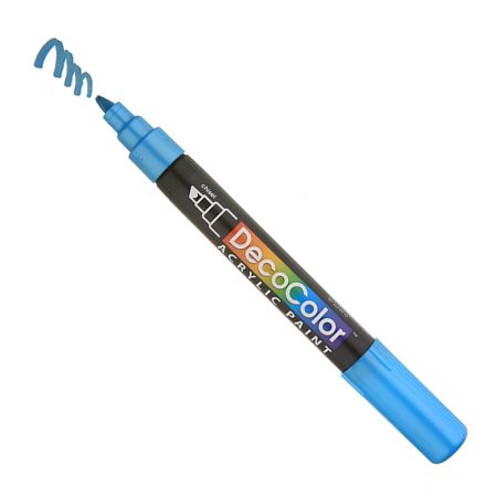 Marvy Deco Color Acrylic Marker Chisel Tip Metallic Blue (315-S-M.Blue)