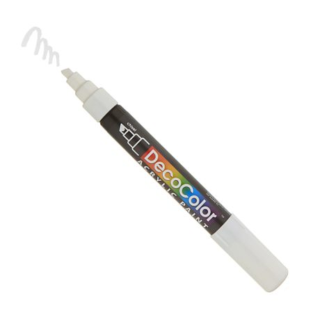 Marvy Deco Color Acrylic Marker Chisel Tip White (315-S-White)