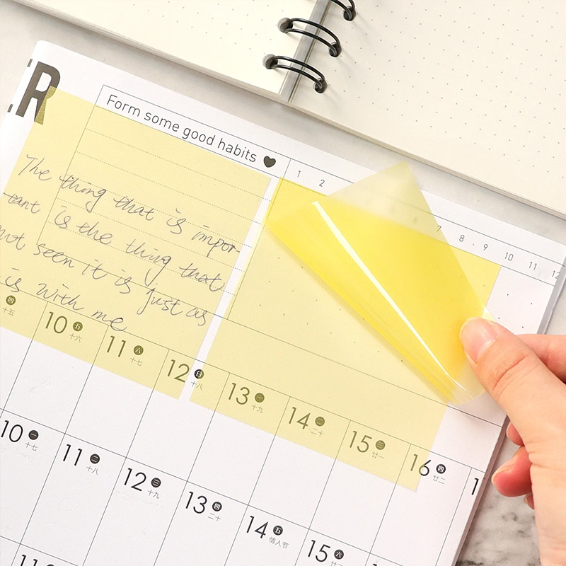 Translucent Sticky Notes Pastel Yellow