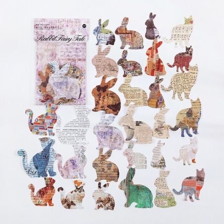 Journal Forest Vintage Sticker Rabbit Fairy Tale MMK06F30B