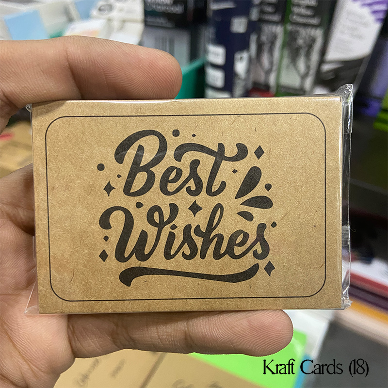 Kraft Card Best Wishes (D18)