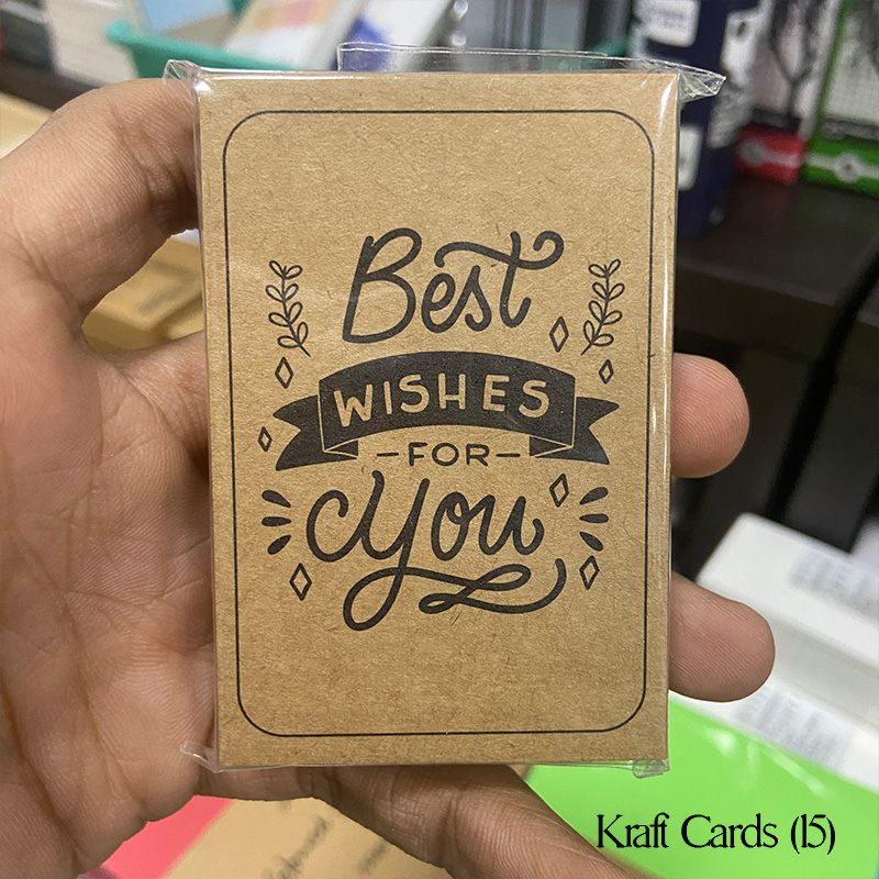 Kraft Card Best Wishes for you (D15)