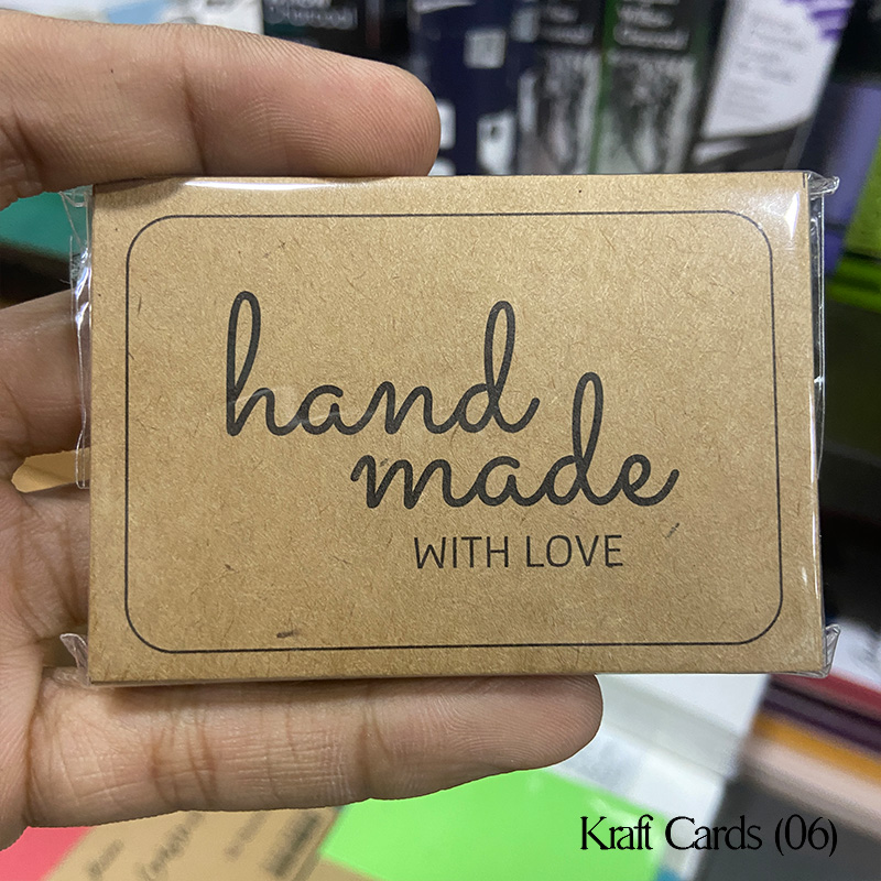 Kraft Card Handmade with Love (D06)