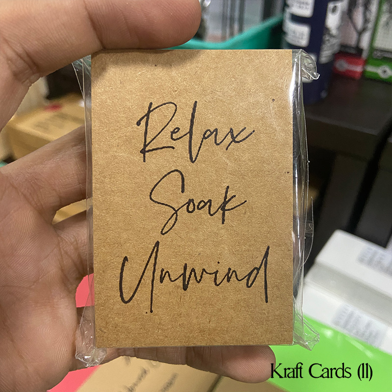 Kraft Card Relax Soak Unwind (D11)