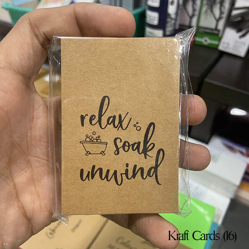 Kraft Card Relax Soak Unwind (D16)