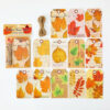 Mo Card Vintage Printed Tags Fallen Leaf Notes MMK06F083B