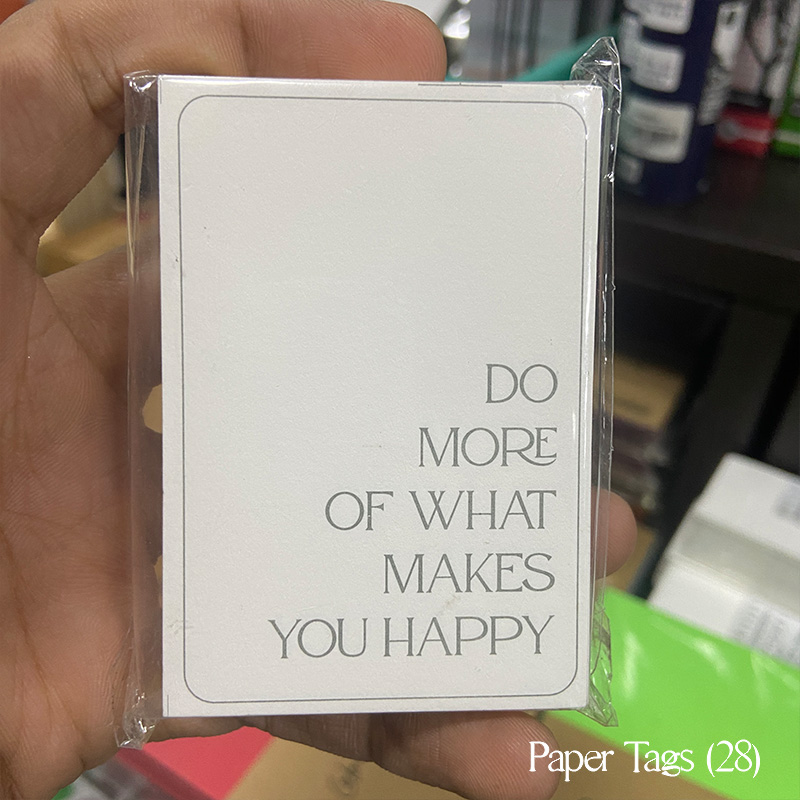 Paper Tags Do more make you happy (D28)