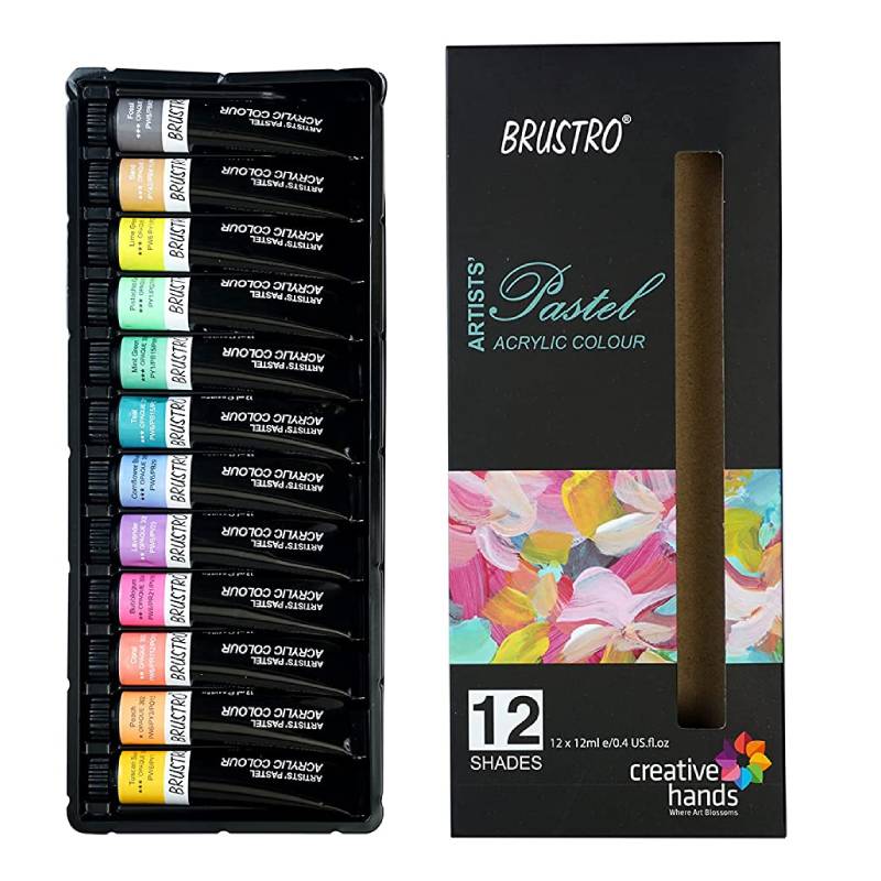 Brustro Artist's Pastel Acrylic Colour Set of 12