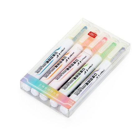 Dual Line Neon Highlighter Set of 5 (GB-21027)