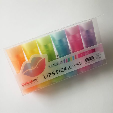 Fancy Lipstick Shaped Highlighter Set of 6 (f0600)
