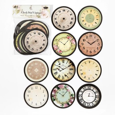 Journal Paper Disc Engraving Series Clock Dial Vintage TS06F112