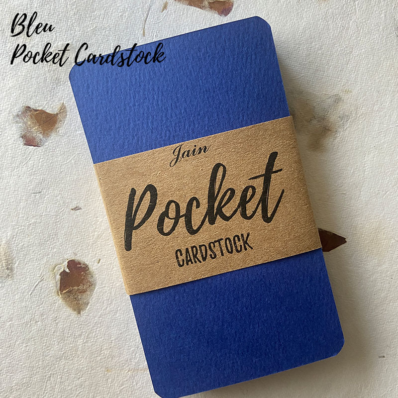 Jain Pocket Cardstock Bleu