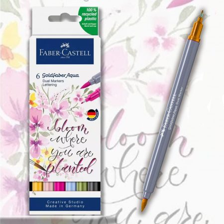 Faber-Castell Gold Faber Aqua Dual Markers Lettering Set of 6