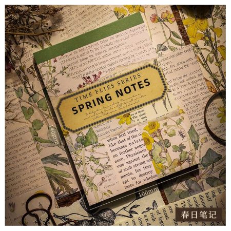 Journal Time Flies Series Retro Paper Pack Spring Notes LJ2020SCZ-026