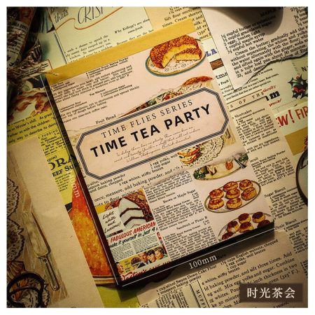 Journal Time Flies Series Retro Paper Pack Time Tea Party LJ2020SCZ-027