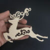 Pine Wood Decor Christmas Reindeer