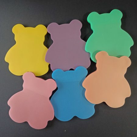 Shaped Translucent Sticky Notes Teddy Bear 50 Sheets