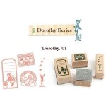 Vintage Wooden Antique Stamp Dorothy.01 Set of 4 (QWAS5)