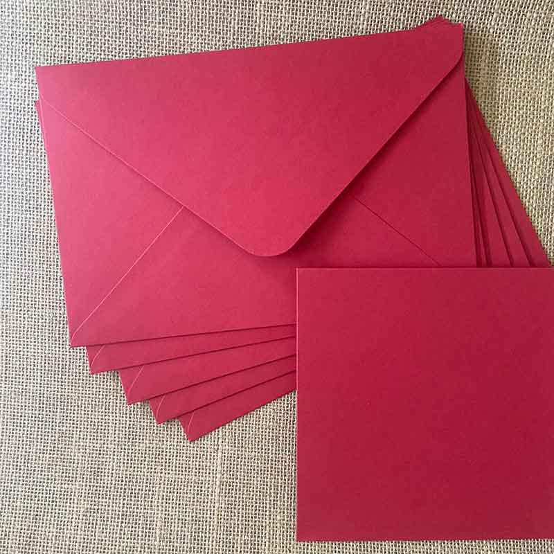 Colour Envelope 180gsm Rosso Red