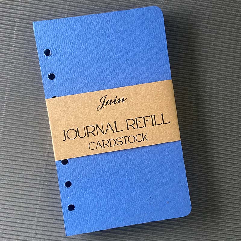 Jain 6 Hole Ring Binder Journal Refill Bleu Cardstock
