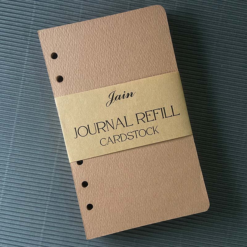 Jain 6 Hole Ring Binder Journal Refill Camel Cardstock