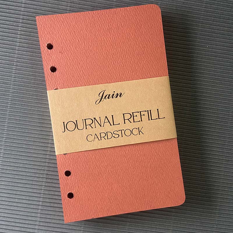 Jain 6 Hole Ring Binder Journal Refill Rust Cardstock