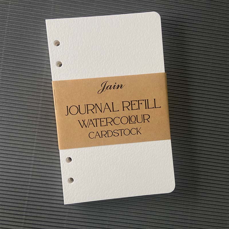 Jain 6 Hole Ring Binder Journal Refill Watercolour Cardstock 300gsm