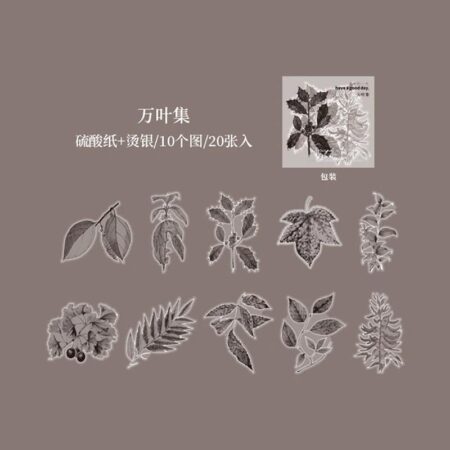 Journal Flower Border Vellum Sticker Manyoshu HGD-HYRM008