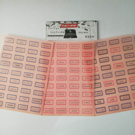 Journal Typewriter Foreign Language Sticker Plant Label BKS-DZJZ0018
