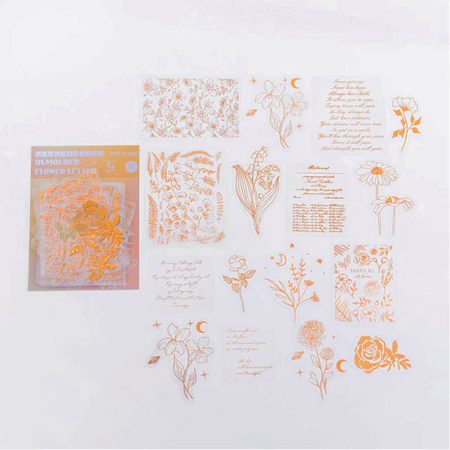 Mo Card Gold Dreamland Sticker Rumoured Flower Letter MMK06E511