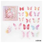 Mo Card Gradient Butterfly Sticker Pink Butterfly MMK06F443