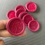 Seal Wax Sticker 25mm Leaf Bunch Red