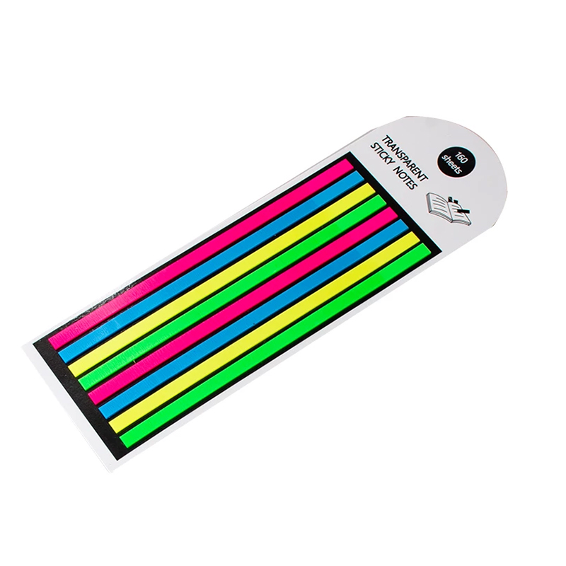 Transparent Highlighter Sticky Note Flags Neon Shades (No.8820-Neon)