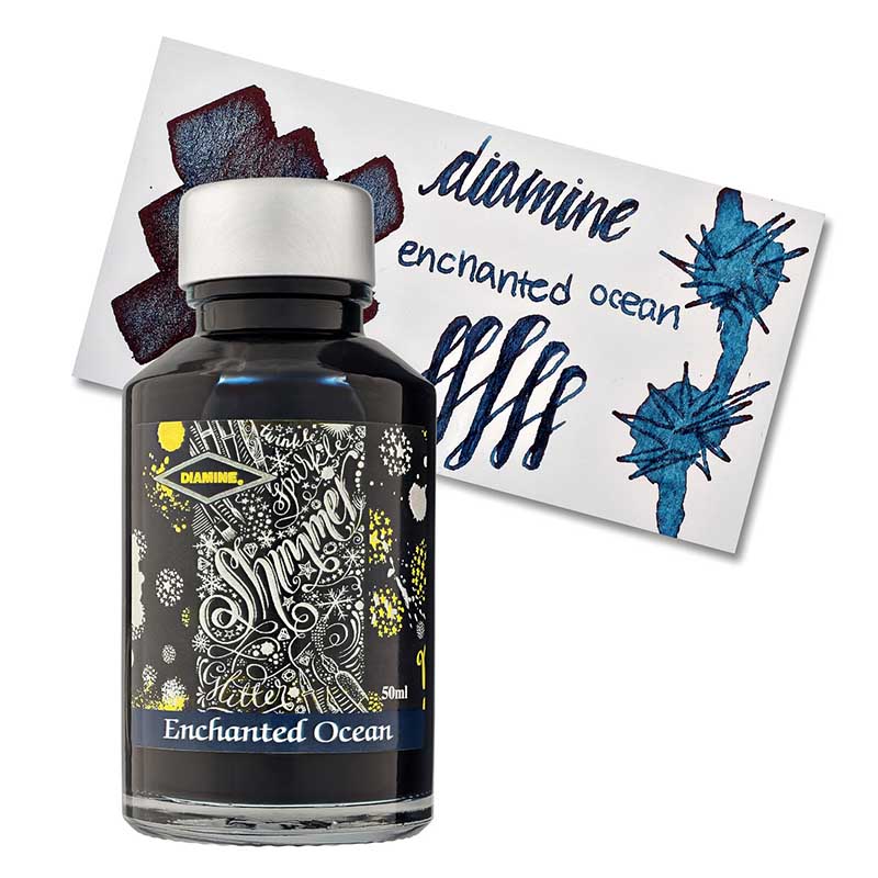 Diamine Shimmering Fountain Ink 50ml - Enchanted Ocean