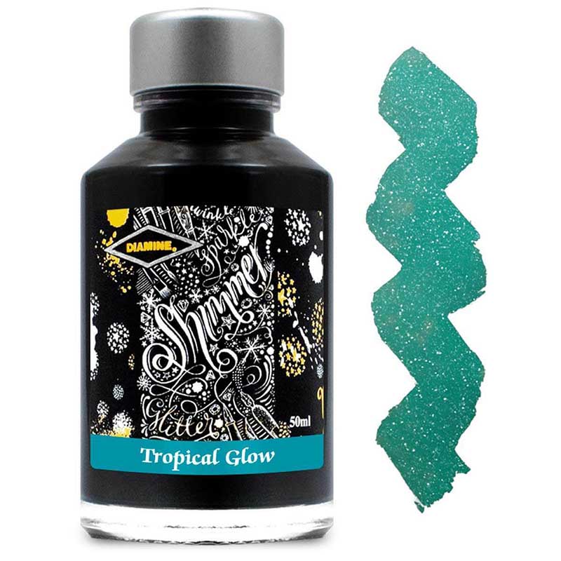 Diamine Shimmering Fountain Ink 50ml - Tropical Glow