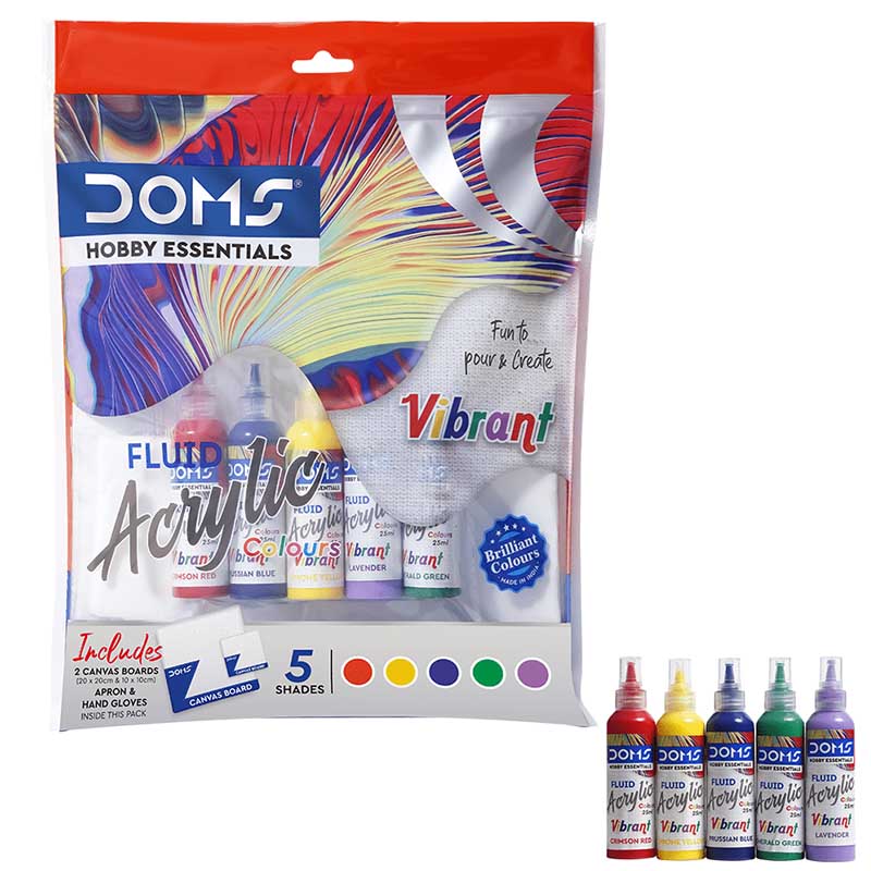 Doms Fluid Acrylic Vibrant Kit Set of 8