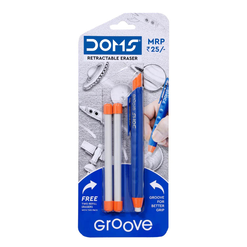 Doms Groove Retractable Eraser Set of 2 (Pack of 2)
