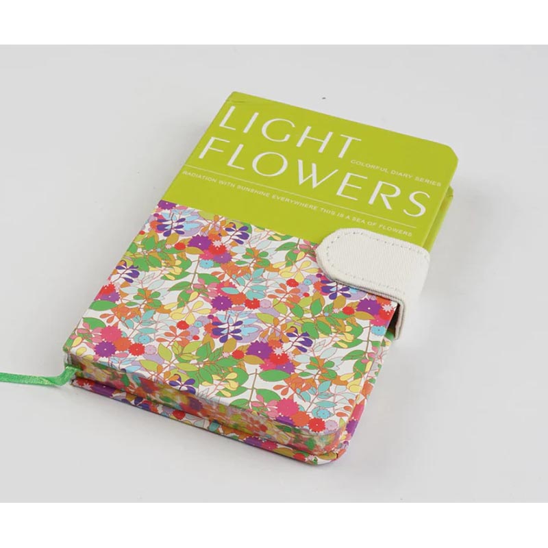 Fancy Notebook with Button Flower Series A5 Size