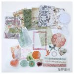Mo Card Journal Vintage Lace Floral Paper Green Field Lace MMK17F090