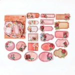 Mo Card Retro Flower Label Sticker Brilliant Rose MMK06F170