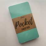 Pocket Cardstock Aqua Blue Dot Texture 250gsm