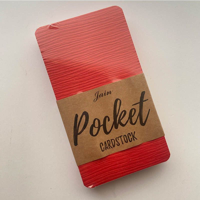 Pocket Cardstock Red Line Texture 250gsm