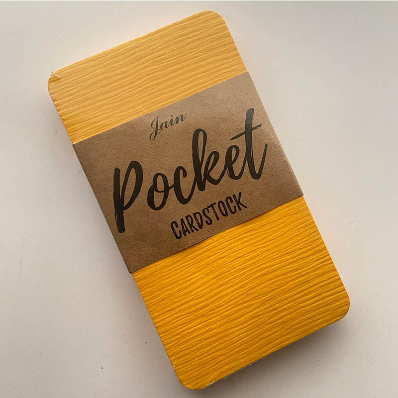 Pocket Cardstock Yellow Line Texture 250gsm