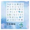 Fragment Greenhouse Bronzing Sticker Blue Secret Realm YXTZ00560