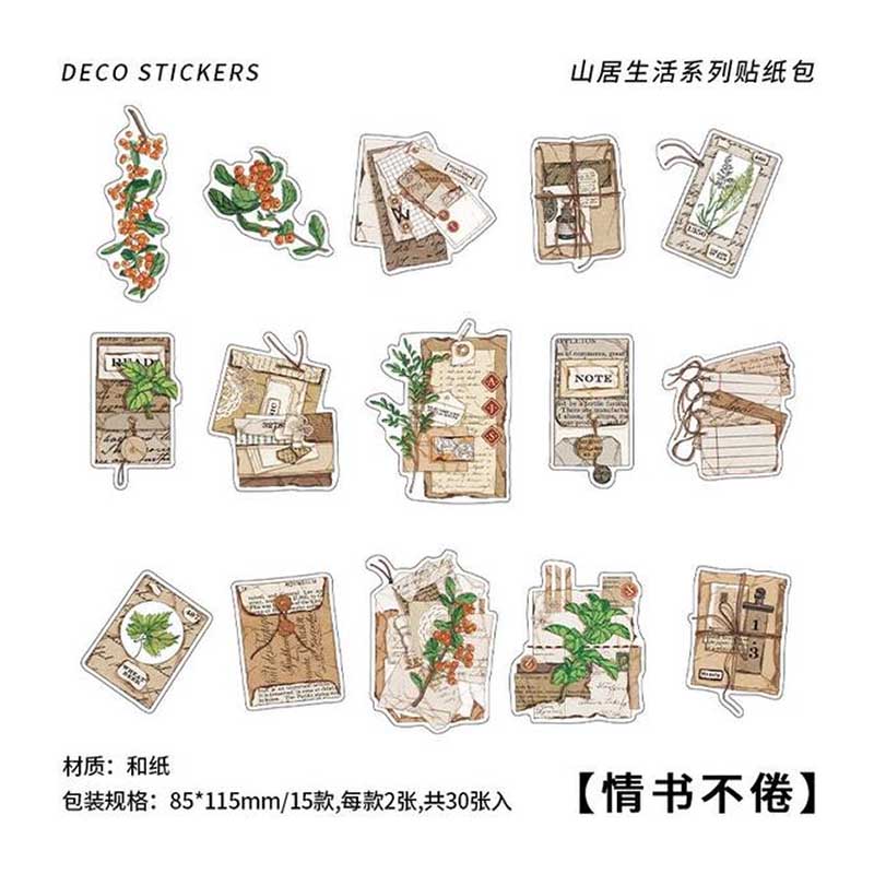 Infeel Me Deco Sticker Mountain Life Series Love Letters Are Tired TZB-3036