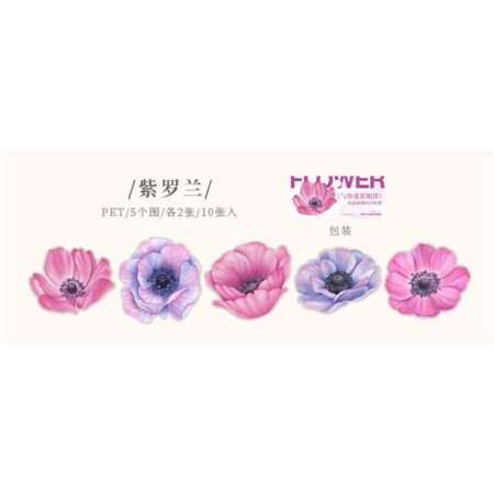 Journal Flower And Shadows Sticker HGD-HYXB003