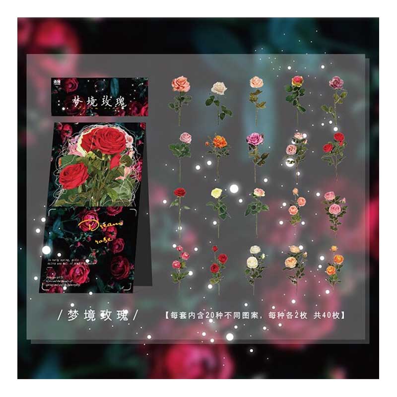 Journal Memory Between Flowers Sticker Dreams Rose YXTZB419