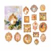 Mo Card Retro Character PET Sticker Musha Flower Border MMK06F469