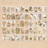 Vintage Mini Retro Deco Sticker Natural TZ-6059